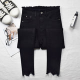 2019 Women Jeans High Elastic Stretch Jeans Female Washed Denim Skinny Female Ankle Pencil Pants Stretch Streetwear Trousers