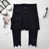 2019 Women Jeans High Elastic Stretch Jeans Female Washed Denim Skinny Female Ankle Pencil Pants Stretch Streetwear Trousers