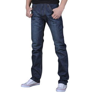 Men's Pure Color Denim Cotton Vintage Wash Hip Hop Work Trousers Jeans Pants more sizes