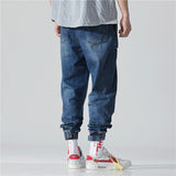 Multi-pocket Men's jeans spring and summer style of overalls Nine-cent casual pants Hip hop loose Nine pants