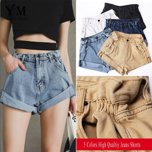 YuooMuoo Vintage High Waist Crimping Denim Shorts Women 2019 Korean Style Casual Shorts Jeans Summer Hot Short Pants Women